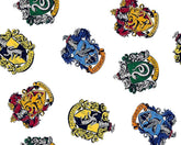 Raven claw, Gryffindor, Slytherin, Hufflepuff Hogwarts Houses Cotton Print Fabric for quilting, patchwork, dressmaking